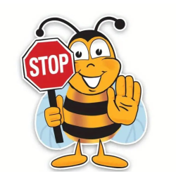 Αυτοκόλλητο μέλισσα STOP